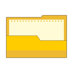 yellow folder with a blank label