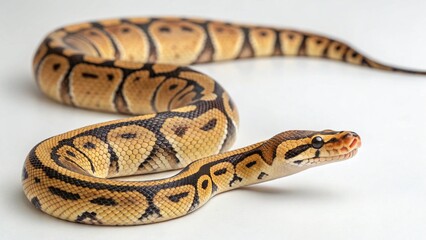 Fototapeta premium Killer Clown Ball Python on studio background