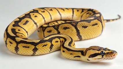 Fototapeta premium Killer Clown Ball Python on studio background