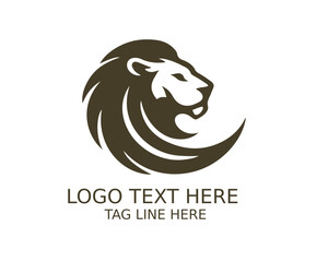 Fototapeta premium Lion Eleghant Logo Design Vector