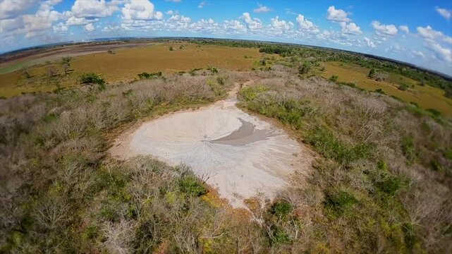 Explore Matur&iacute;n's Yagrumito Volcano, a vast, active mud site