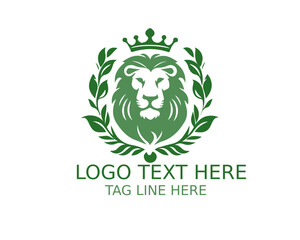 Lion Eleghant Logo Design Vector