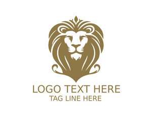 Fototapeta premium Lion Eleghant Logo Design Vector