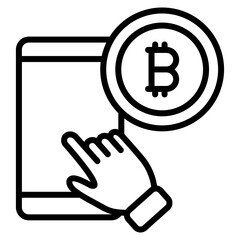 Cryptocurrency Icon Element For Design