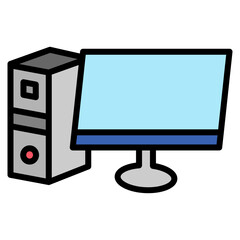 Desktop Pc Icon Element For Design