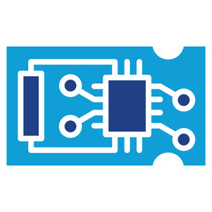 Circuit Board Icon Element For Design
