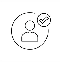 profile icons. simple line vector