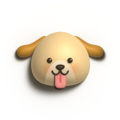 3d Render Dog illustration image