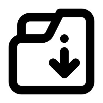 Folder Download Icon Outline