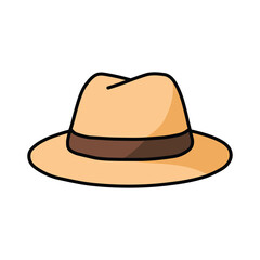 Illustration Vector Graphic Cartoon of a Stylish Fedora Hat