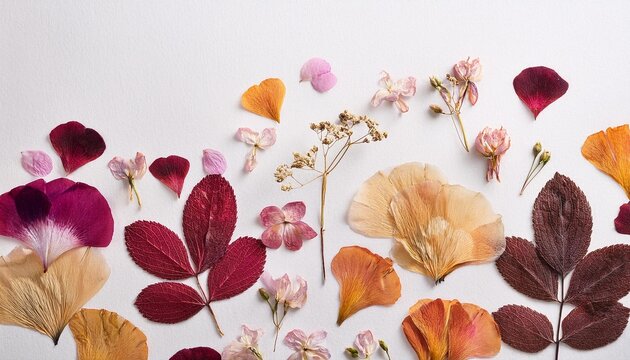 fleurs press&eacute;es