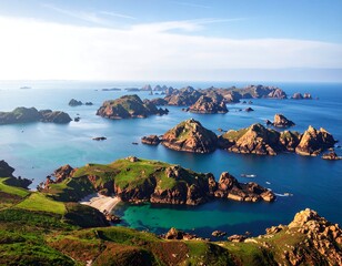 Fototapeta premium Islands in Ocean Scenic View