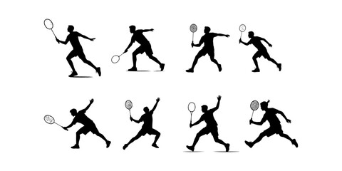 collection of basketball player silhouette illustrations
