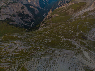 The Tre Cime di Lavaredo (Three Peaks of Lavaredo), located in the heart of the Dolomites