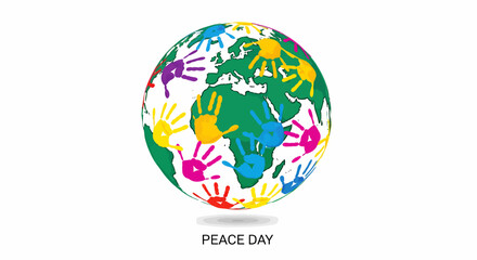 Global Peace Day Hands Around the World