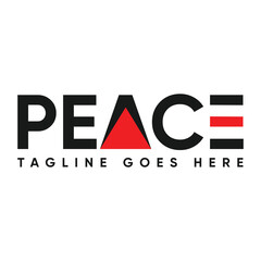 Peace Text Logo Design