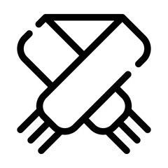 Scarf Icon Broken Line