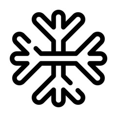 Fototapeta premium Snowflake Icon Broken Line