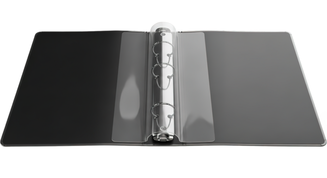 Open Black Binder Portfolio Presentation Studio