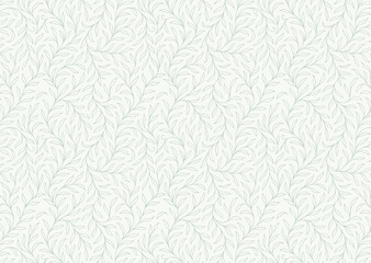 Fototapeta premium Botanical Leaf Pattern Background – Elegant Seamless Design 
