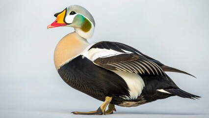 King Eider on studio background