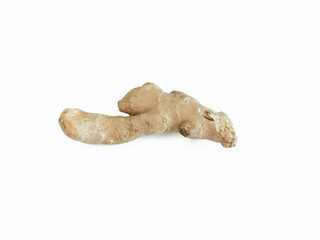 Ginger root one piece isolated on white background