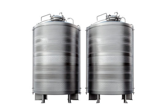 Modern steel clear wine tanks designed for optimal fermentation and storage in contemporary vineyards for an efficient wine production process
