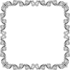Filigree Heraldic Crest Motif Floral Pattern Frame