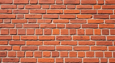 Red brick wall, evenly laid