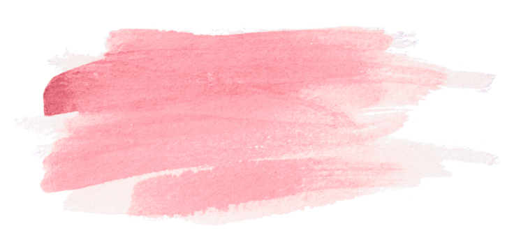 pink watercolor background. Artistic hand paint. Isolated on transparent background.