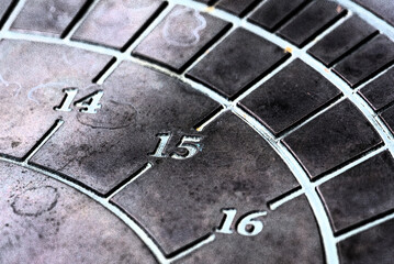 SUNDIAL - A horizontal dial with the triangular blade