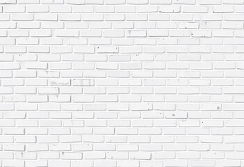 Naklejka premium Seamless grungy white brick wall texture, light gray shades, wide panorama, vector, grunge