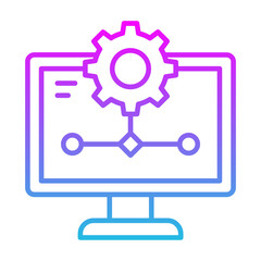 Obraz premium Algorithm Icon