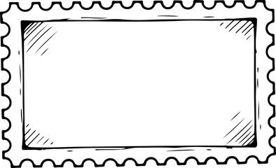 Vintage sketch stamp frame vector illustration
