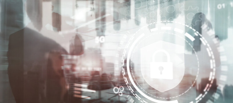 Cyber Security Encrypted Technology, Digital Information Protected Information privacy antivirus