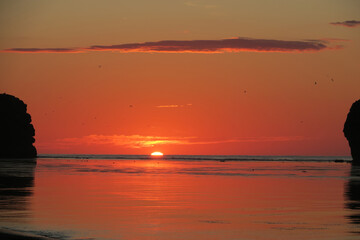 Sunrise in the ocean