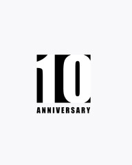 anniversary number 10 vector