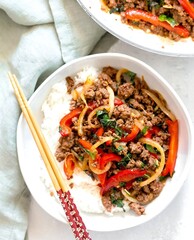 Delicious Thai Beef Stir-Fry Over Rice