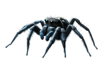 Obraz premium Close up of a spider showcasing intricate details and vibrant colors on a bright background