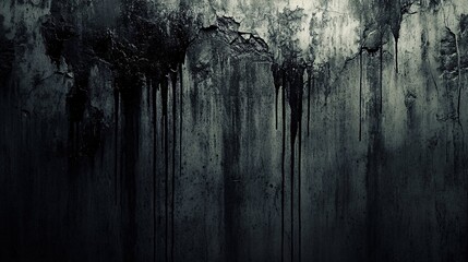 Obraz premium Abstract dark landscape with vertical lines suggesting trees or rain.