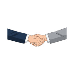 Close up of a business handshake between two professionals. Symbol of agreement, deal, partnership, and successful negotiation. Corporate greeting concept.
