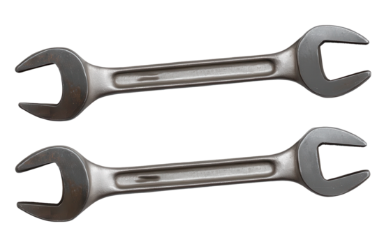 High-quality L wrench handle set isolated on a transparent background, ideal for precise mechanical adjustments and repairs in various settings