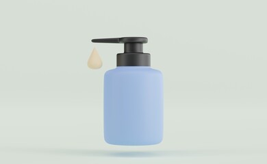 3D illustration. Moisturizing Lotion Container