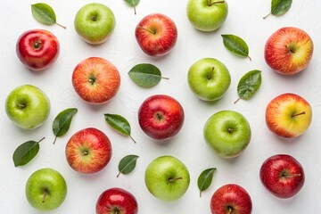 red and green apples