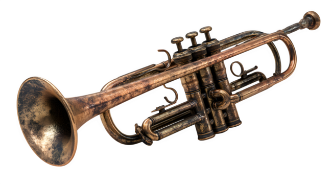 Capture the soulful sounds of jazz with this vintage trumpet, perfect for music lovers and collectors seeking authentic musical instruments