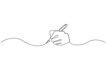 Obraz premium Ball pen abstract single line drawing isolated vector illustration 