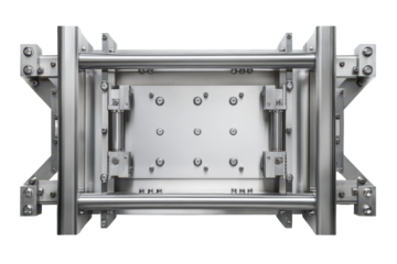 Solid steel bank vault door showcasing robust construction with metallic elements and intricate assembly, emphasizing security and durability in design and function