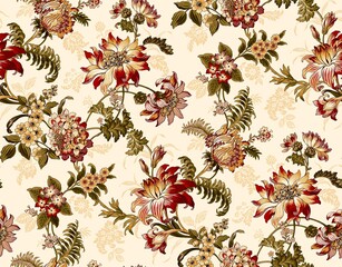 seamless pattern with flowers