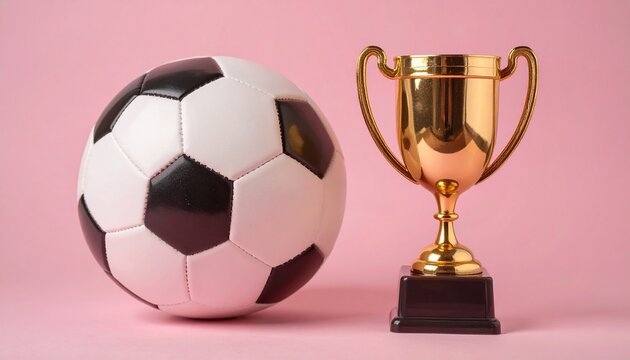 gold soccer ball with cup - Powered by Adobe