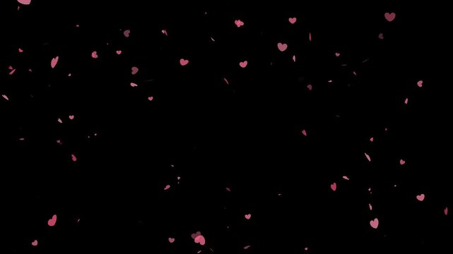 Animation of Valentine background video symbolizing love bombing creating romantic vibes with smooth animation of love particle flowing to side like a wind blow on it. Can be used for wedding video. 